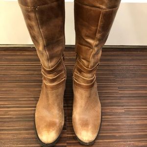 Brown riding boots